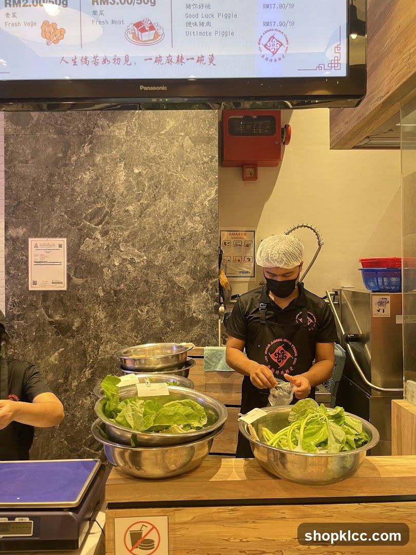 Restaurant Counter with Fresh Produce