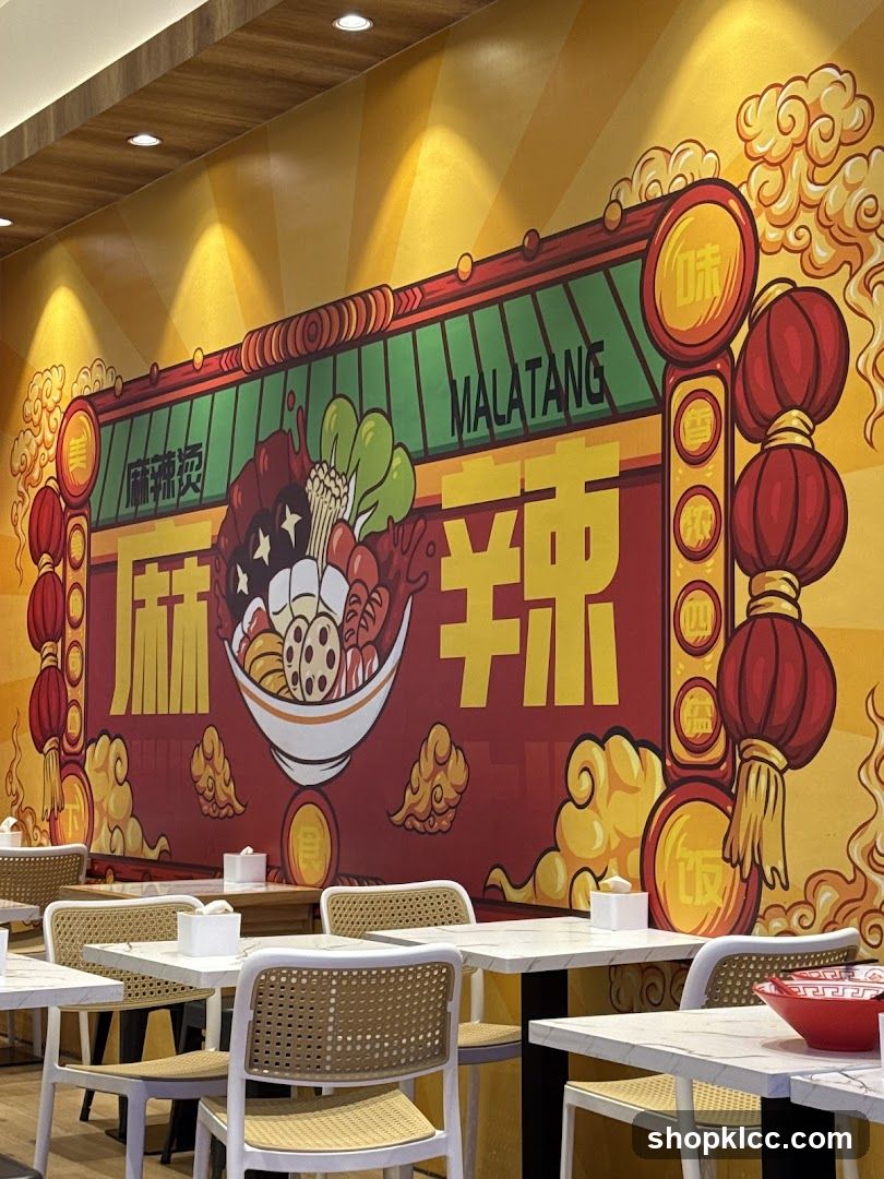 Restaurant Interior with Mural