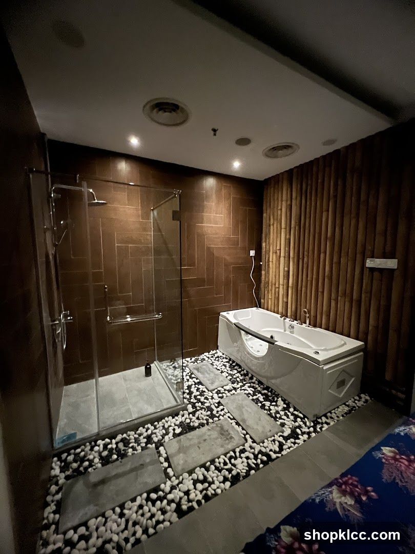 Spa Room with Bathtub and Shower