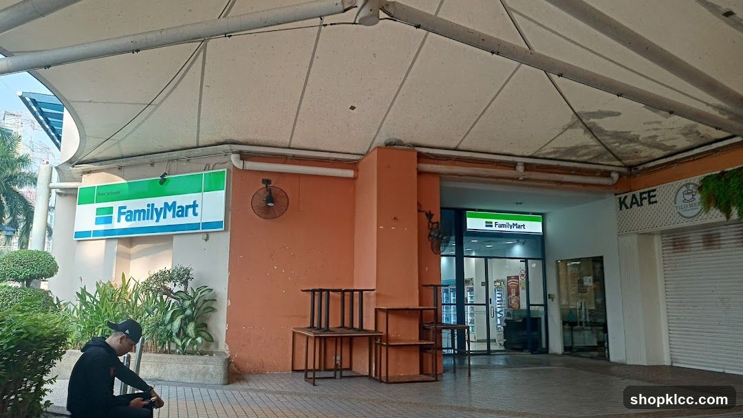FamilyMart Storefront with Adjacent Cafe