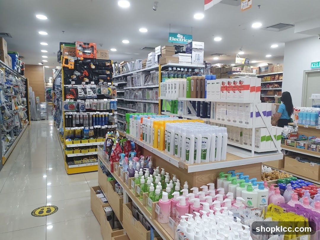 Interior of a retail store aisle
