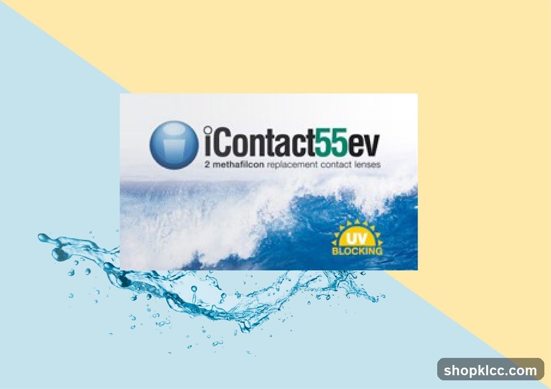 iContact55ev contact lens packaging