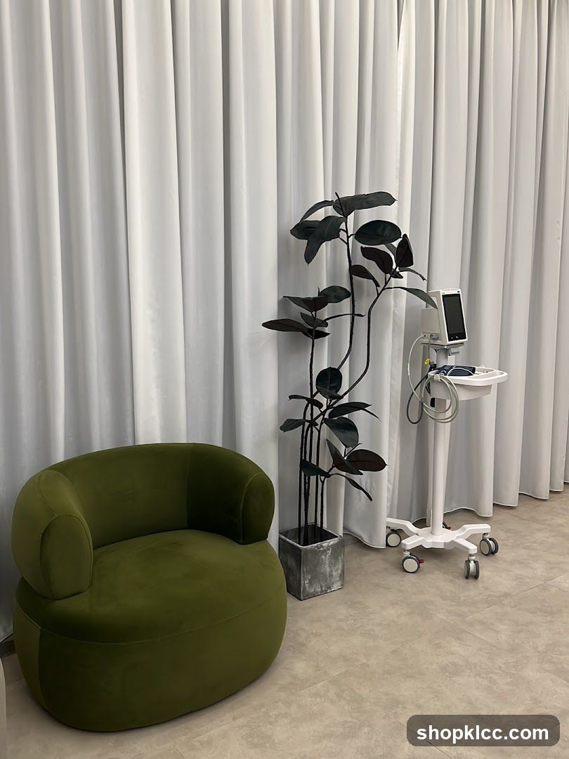 Interior with Green Armchair and Medical Equipment
