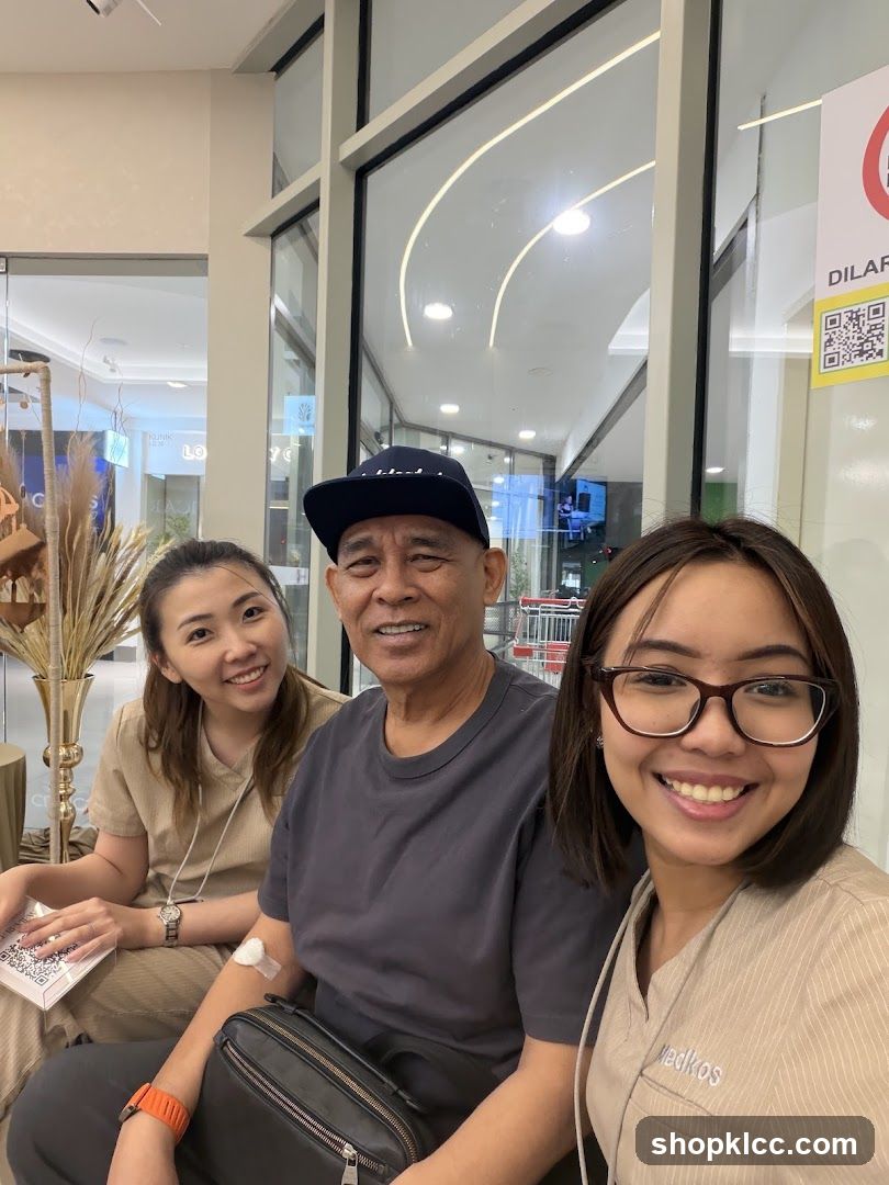 Group selfie in medical or retail setting