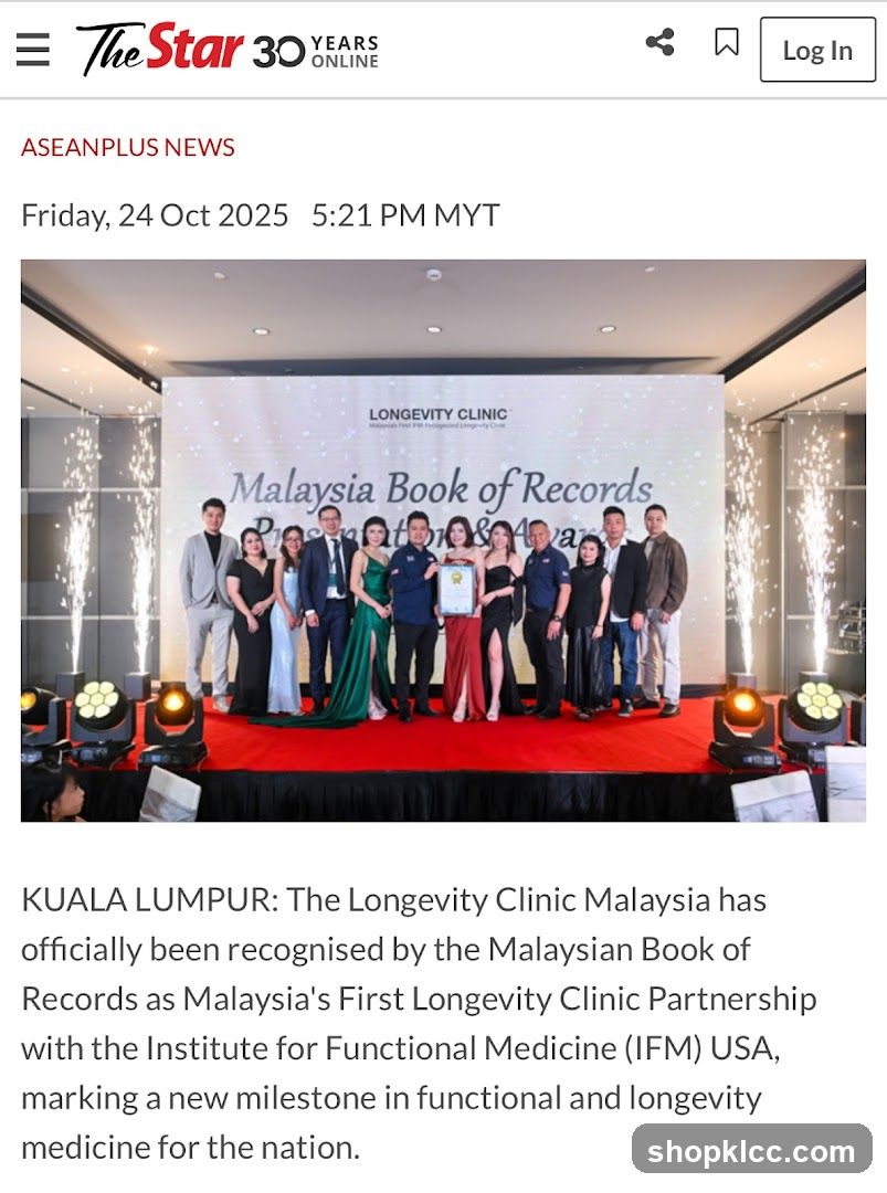 Longevity Clinic Malaysia Book of Records Recognition