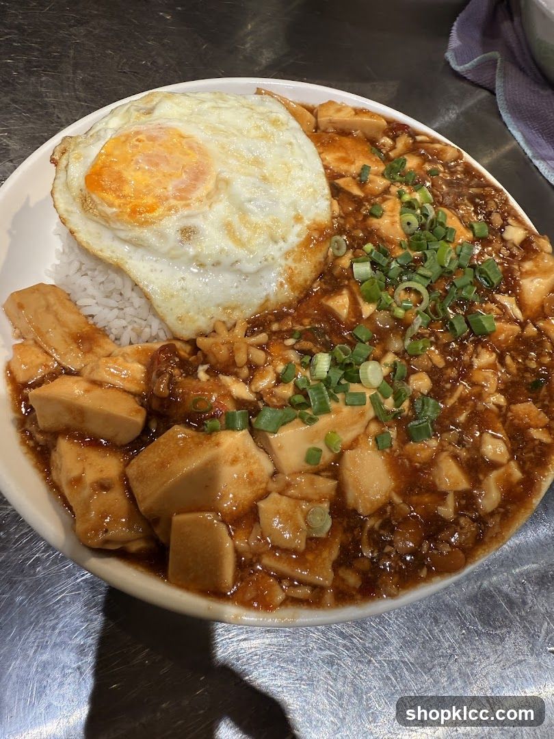Mala Tofu Bowl with Fried Egg
