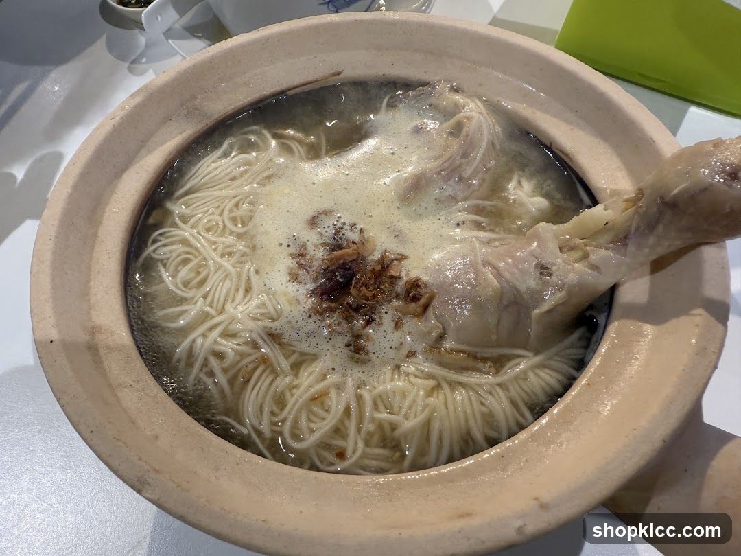 Chicken Noodle Soup in Clay Pot