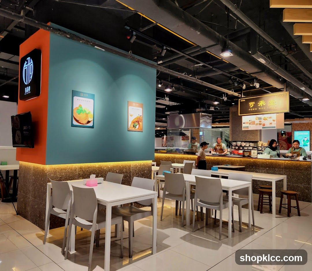 Restaurant Interior with Food Service Area