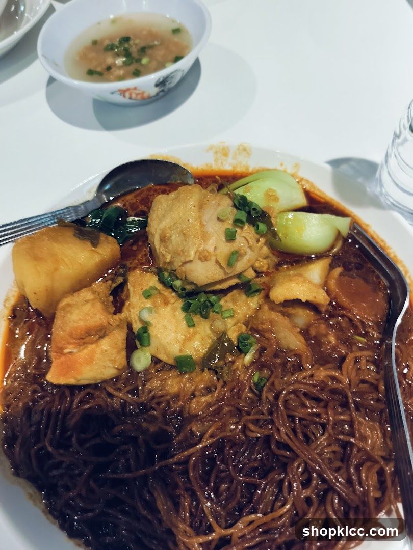 Noodle Dish with Chicken and Broth