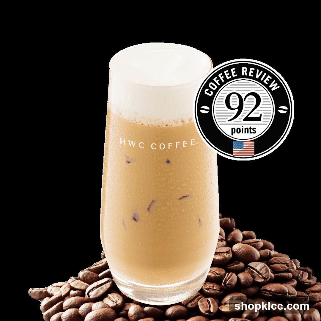 Iced Coffee with Cream and Coffee Beans