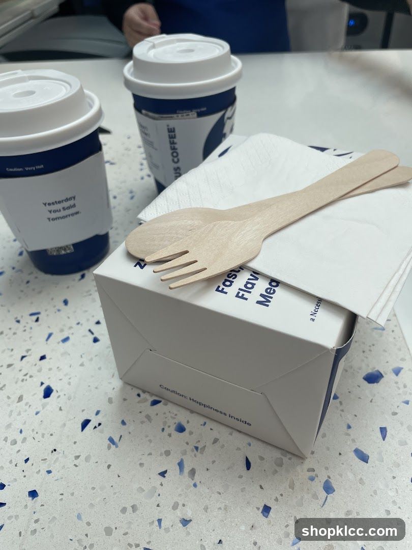 Coffee and Meal Box on Table