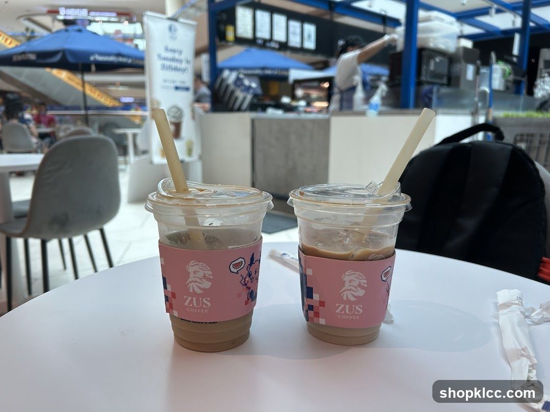 Zus Coffee Drinks at Outdoor Seating