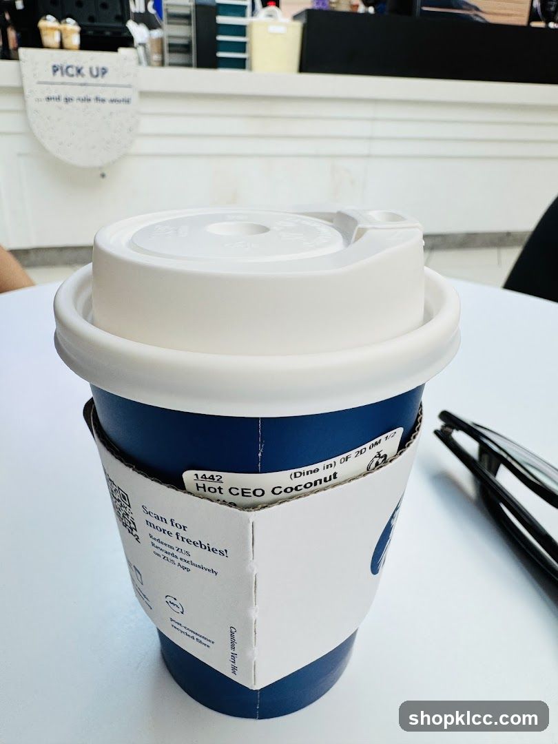 Coffee Cup with Freebie Offer