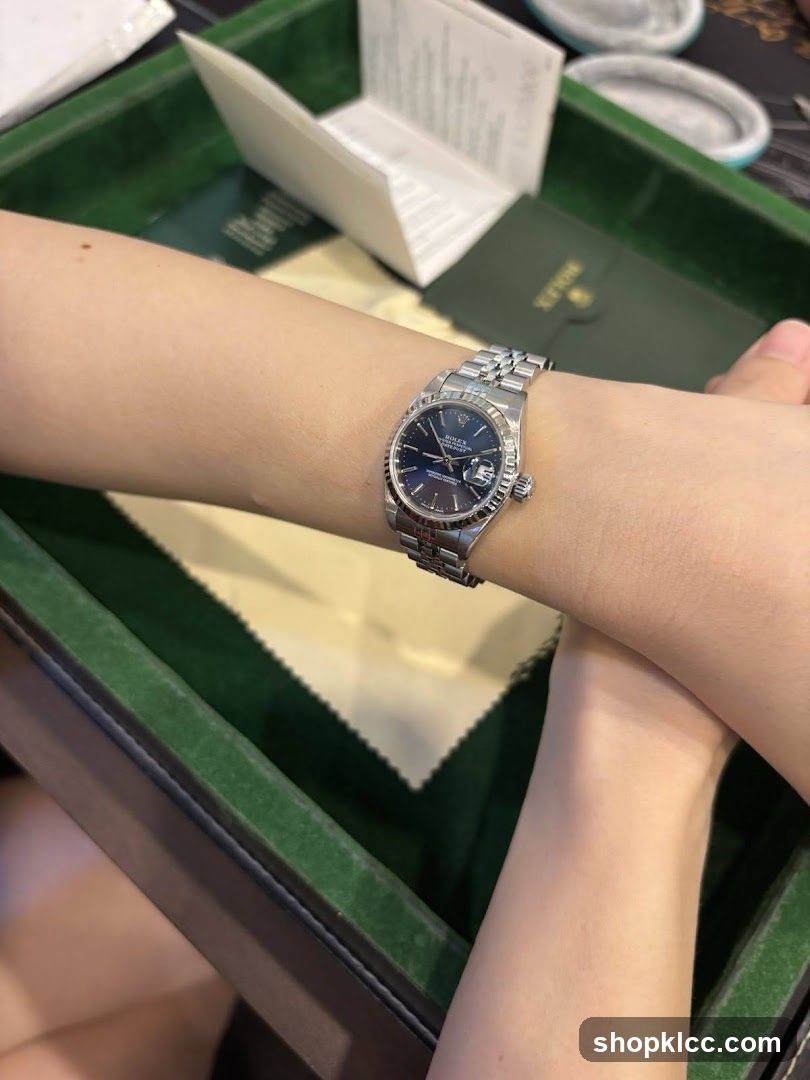 Rolex watch on wrist