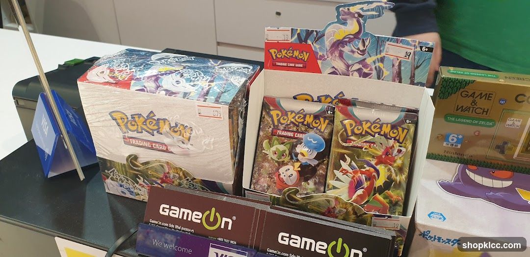 Pokemon and Game & Watch merchandise display
