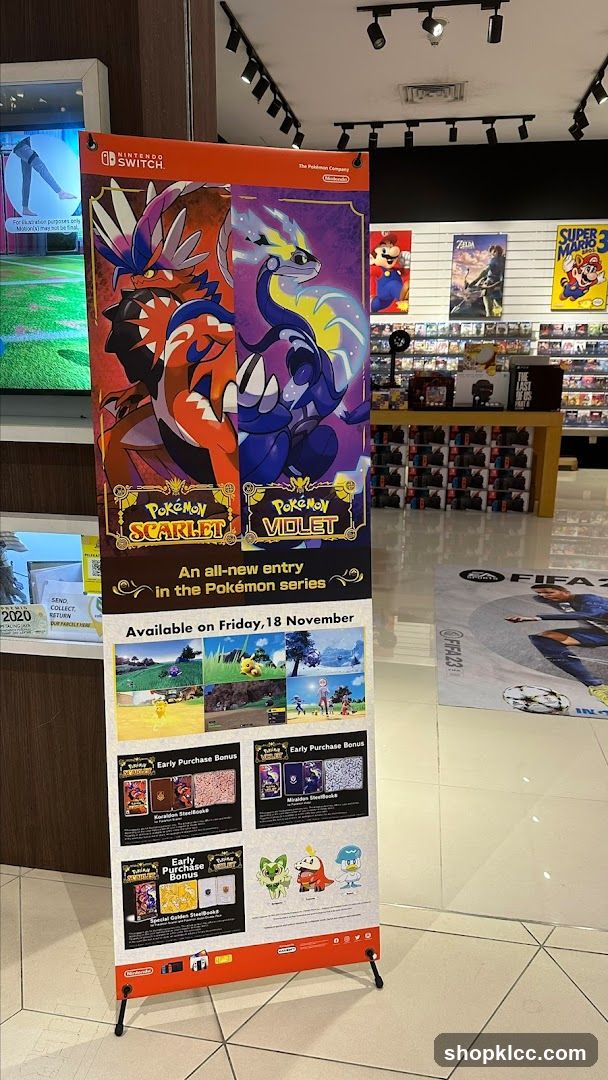 Pokemon Scarlet and Violet Store Display