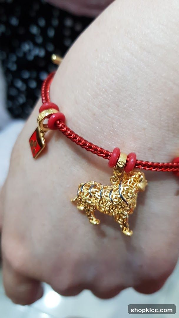 Gold Tiger Charm Bracelet