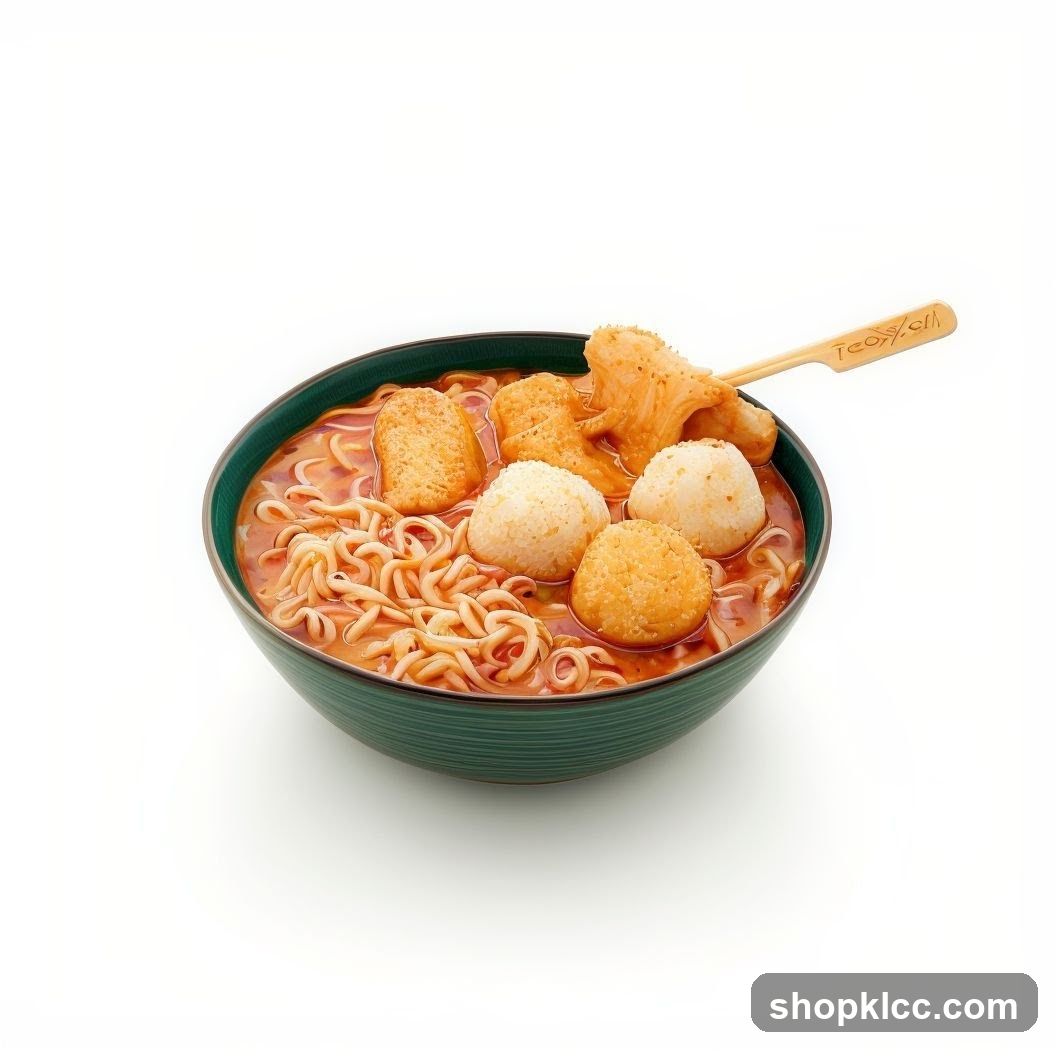 Noodle Soup with Fish Balls and Tofu