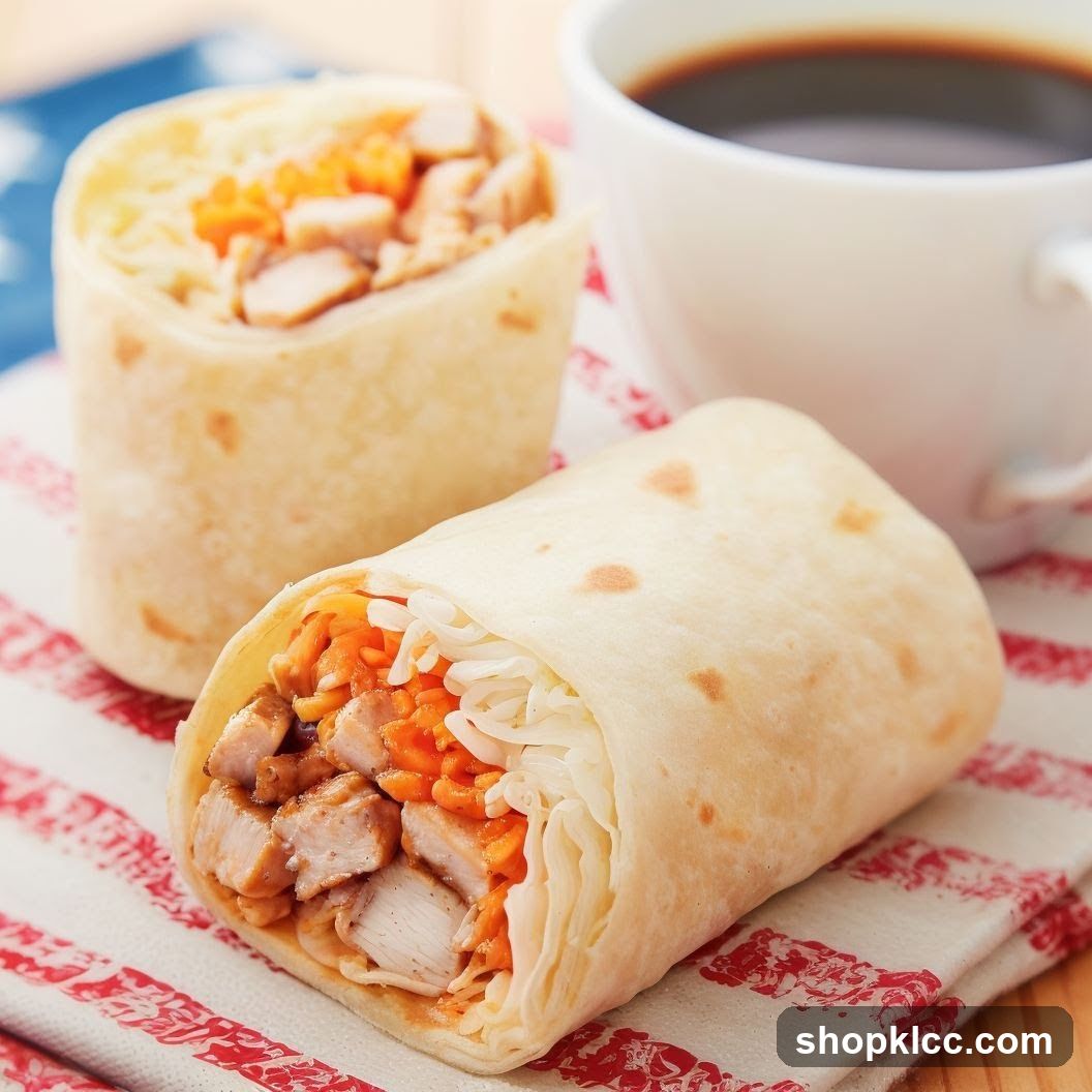Chicken Wraps and Coffee