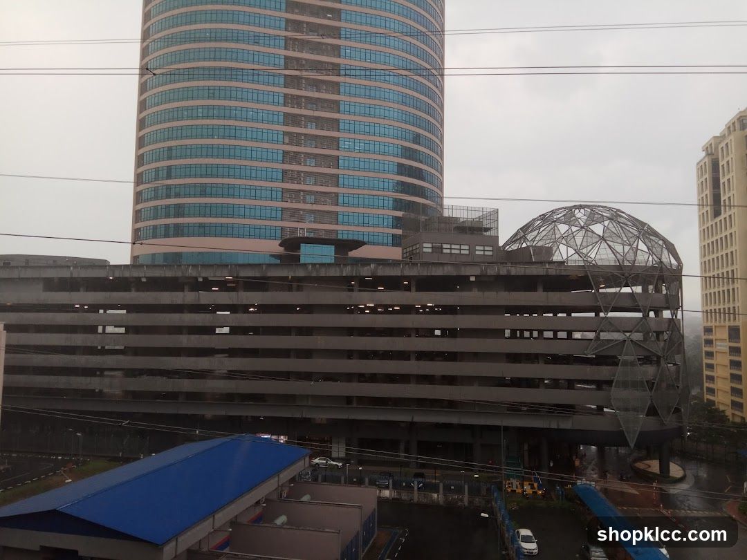Modern Buildings and Parking Garage
