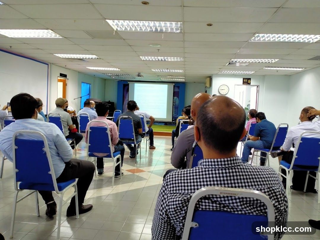 Presentation in a conference room