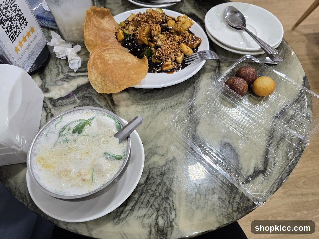 Dessert and Snacks on a Marble Table