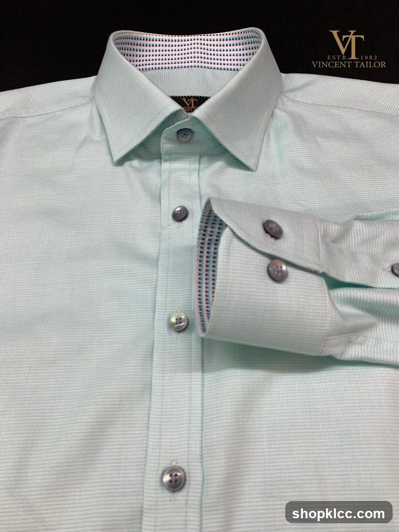 Light Blue Textured Dress Shirt