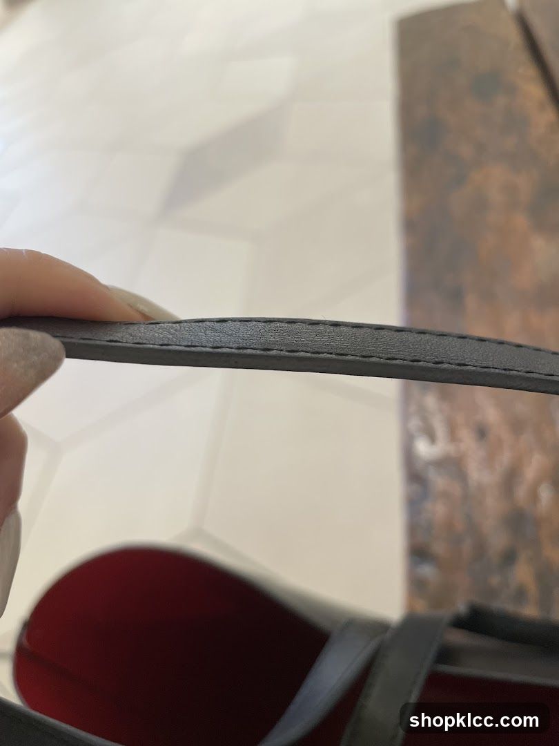 Close-up of a handbag strap