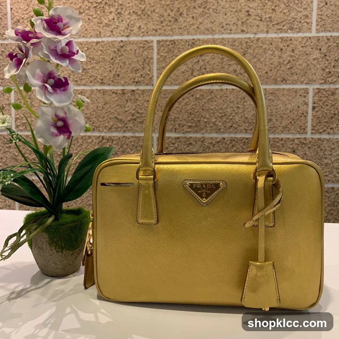 Gold Prada Handbag