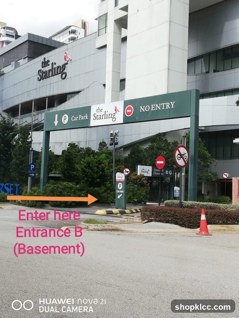 The Starling Car Park Entrance