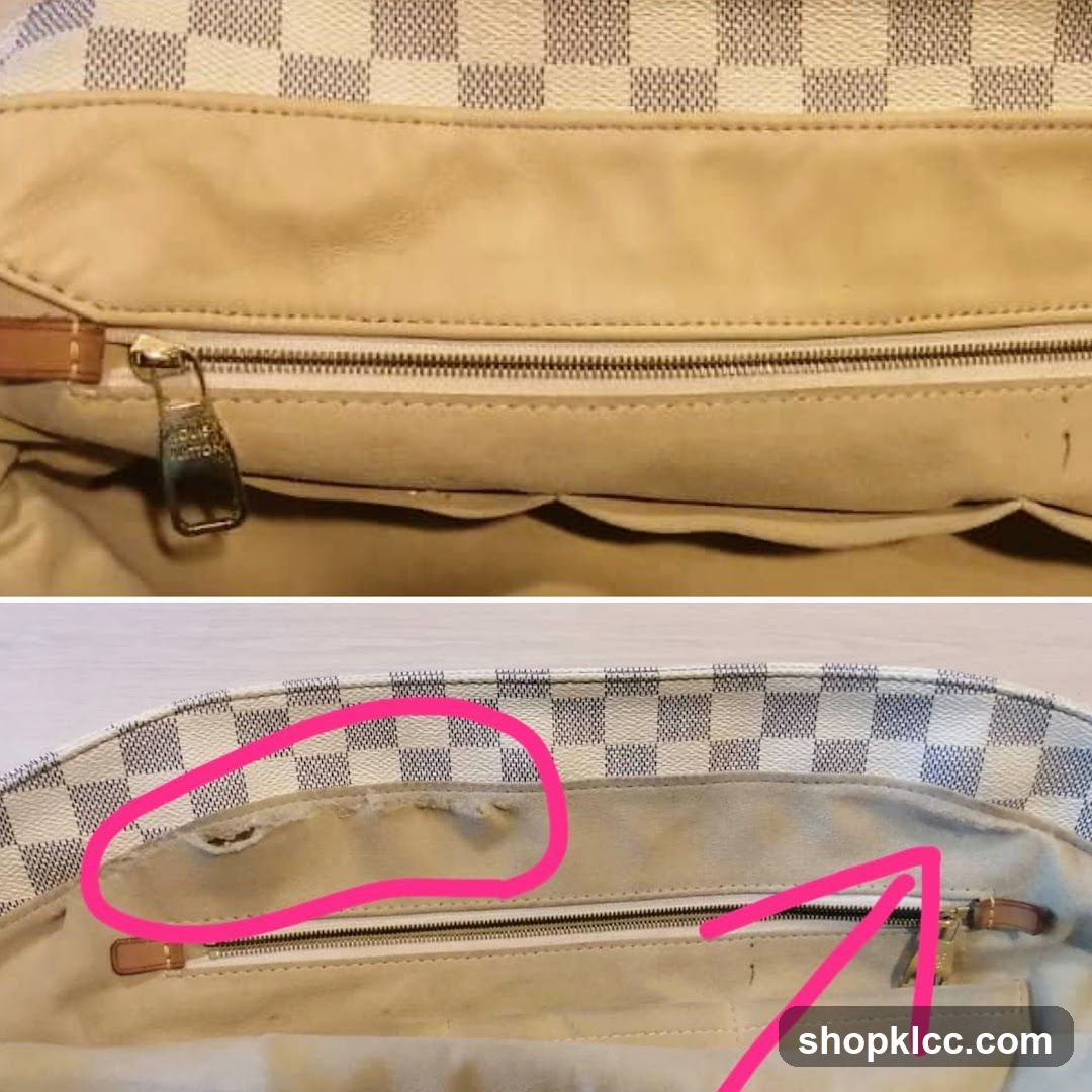 Damaged Bag Interior