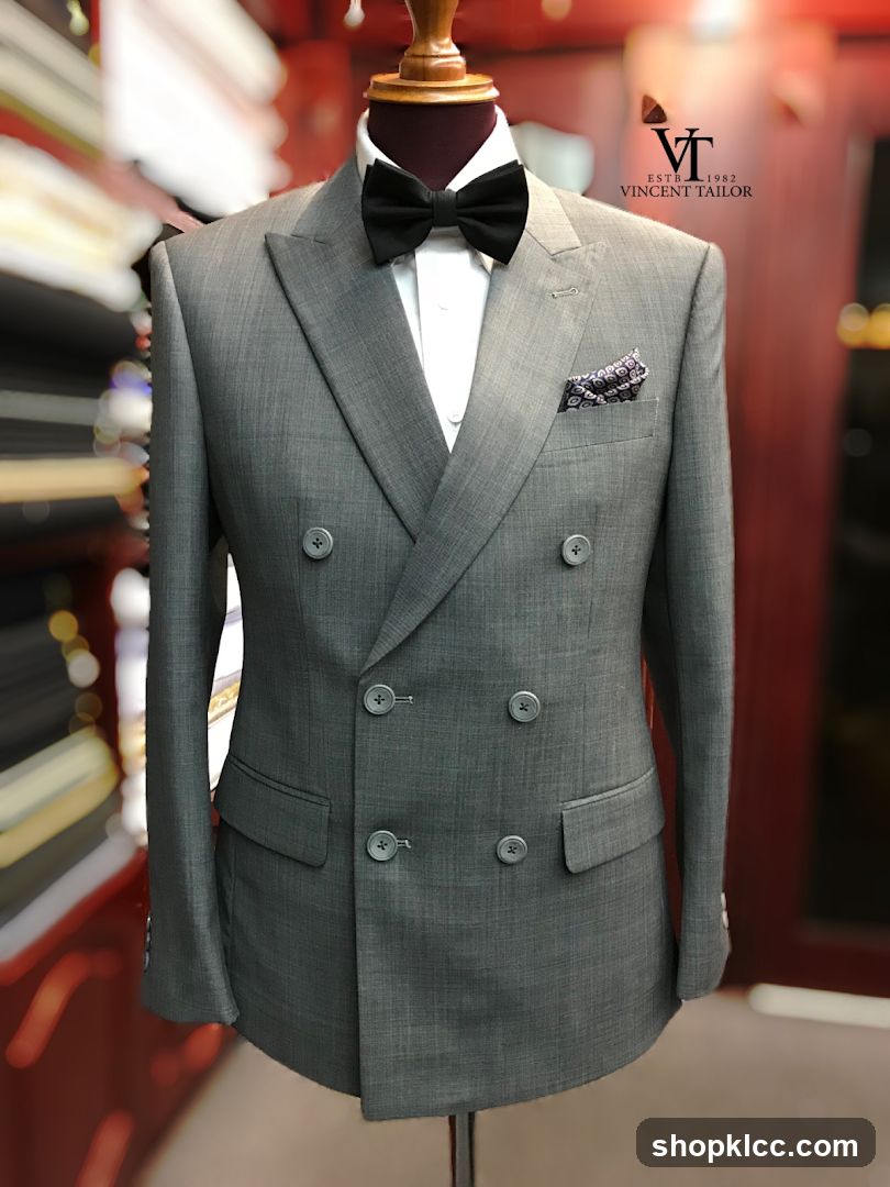 Double-breasted suit on mannequin