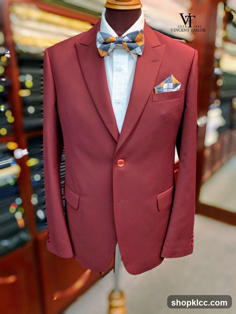Maroon Suit Display
