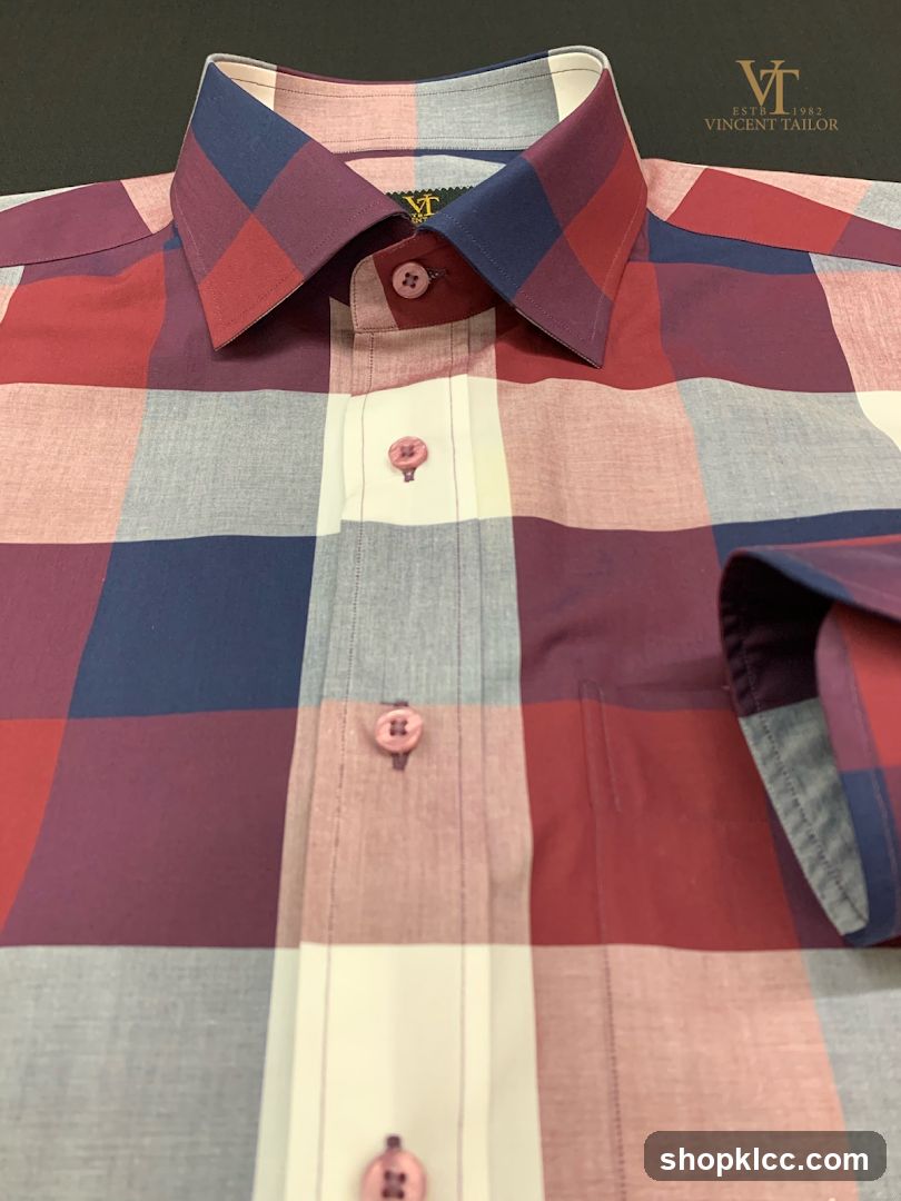 Men's Plaid Dress Shirt