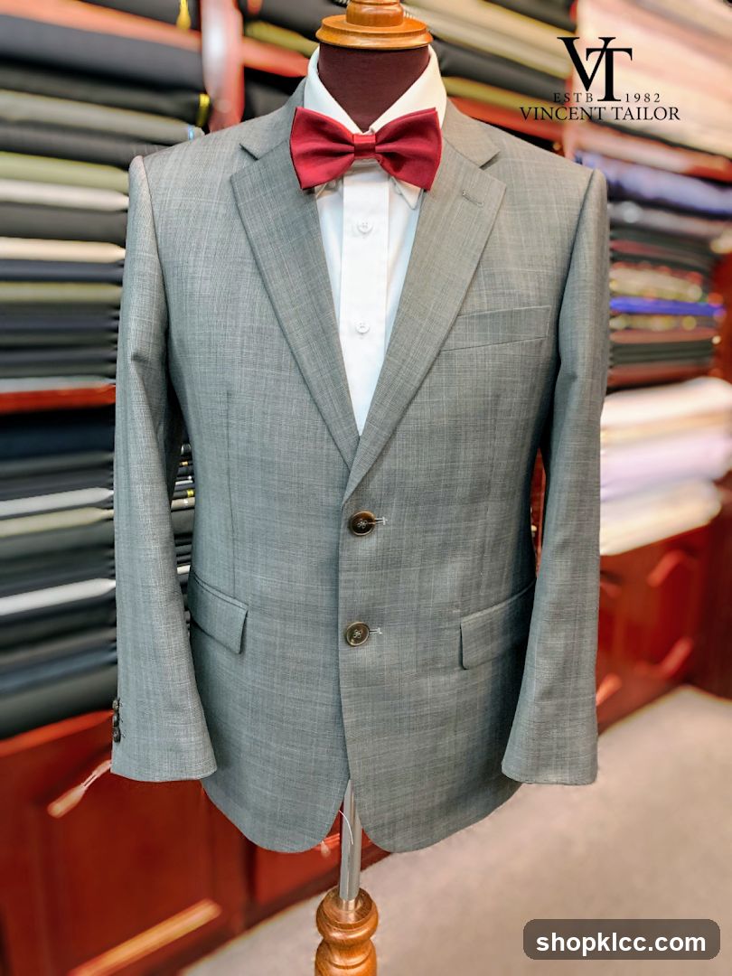 Grey Suit with Red Bowtie
