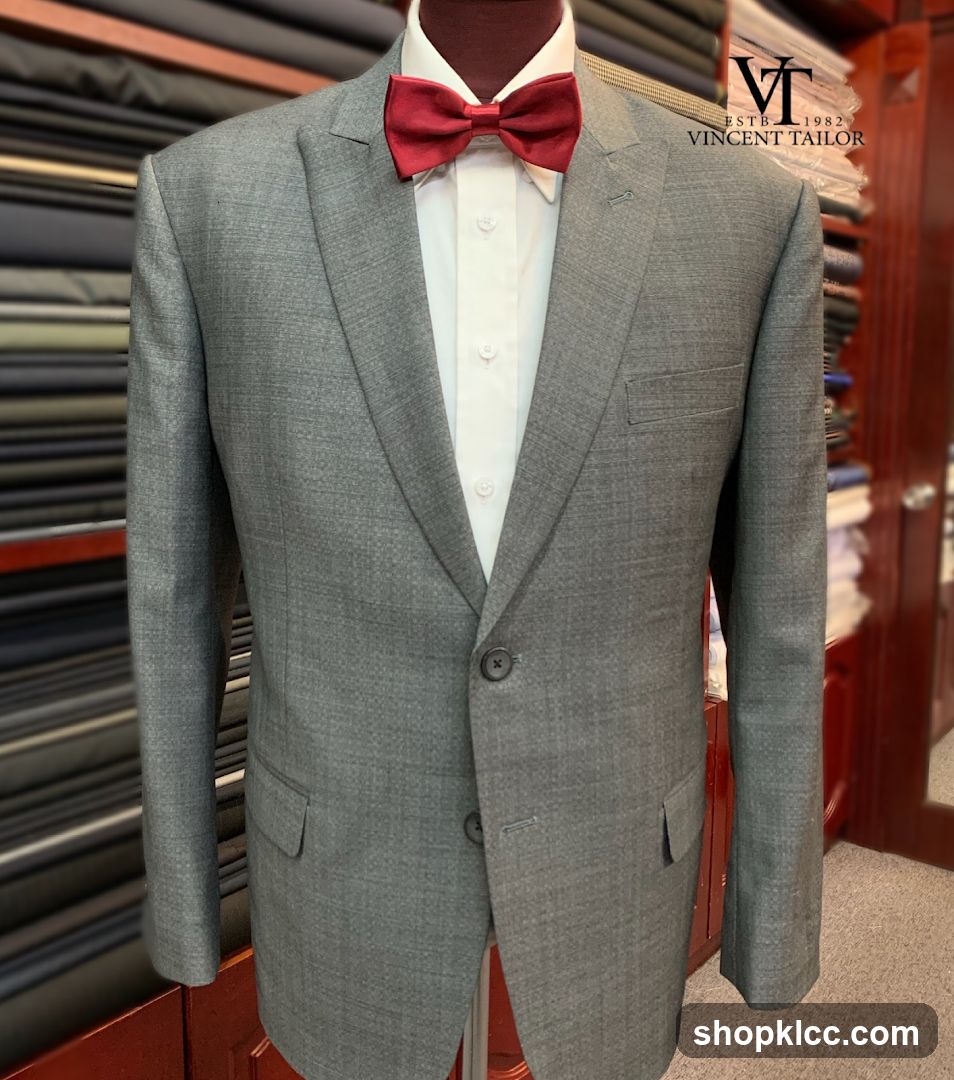 Grey Suit with Red Bowtie