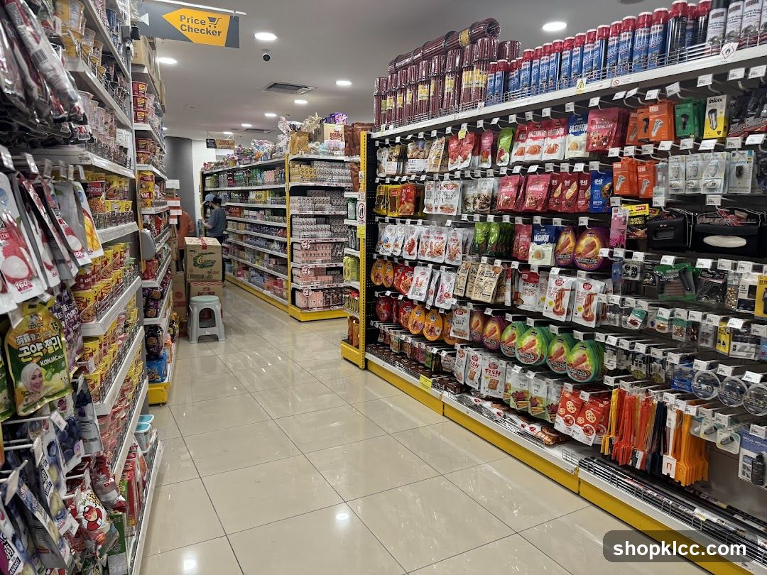 Grocery Store Interior Aisle