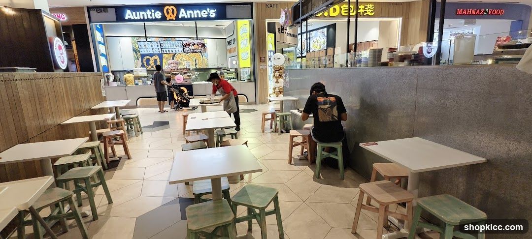 Food court seating area