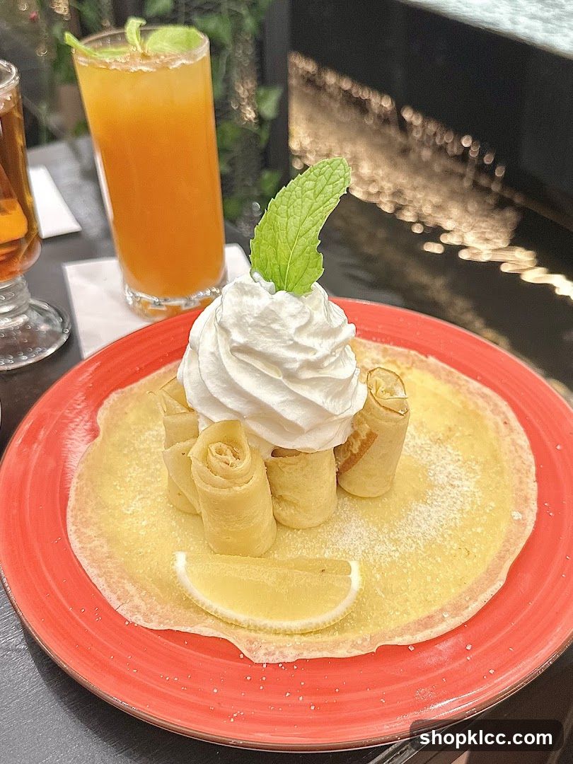 Crepes with Whipped Cream and Lemon
