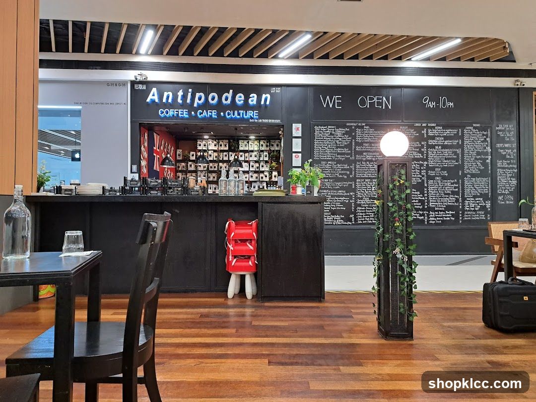 Cafe Interior with Menu