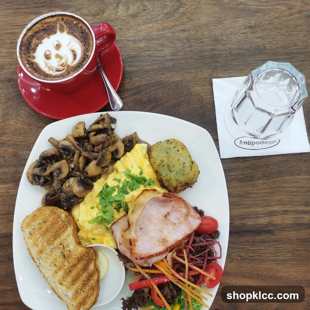 Full Breakfast with Latte Art