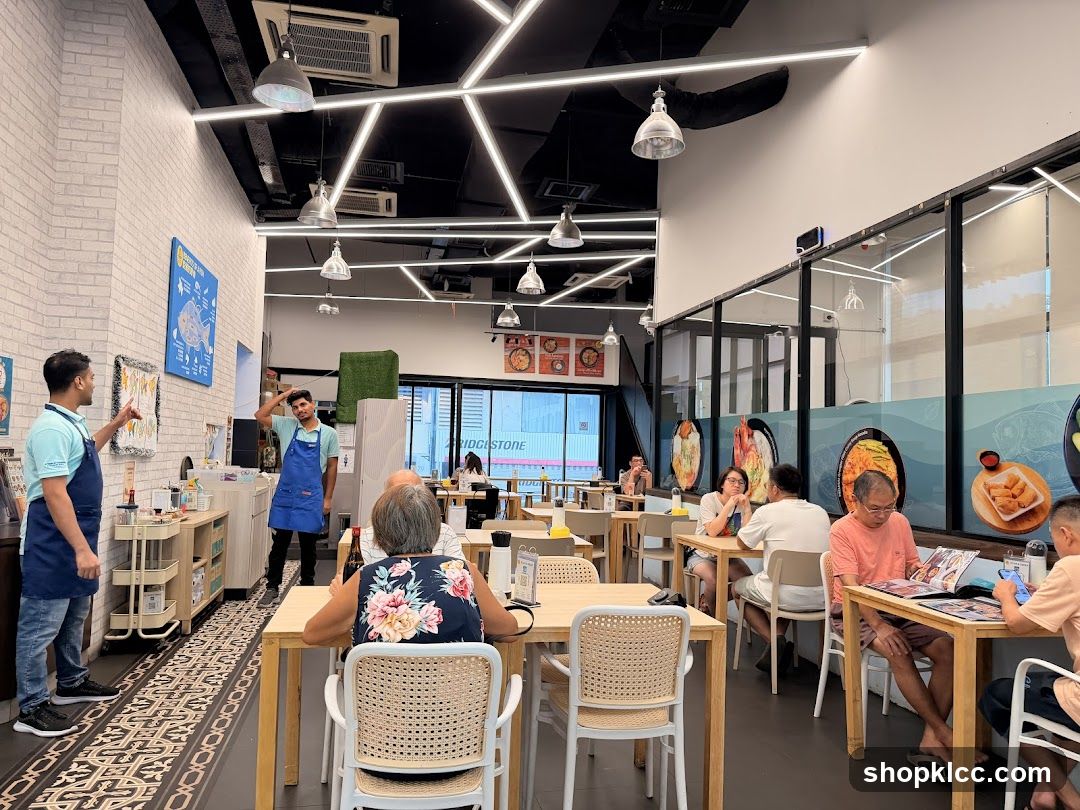 Restaurant Interior with Diners