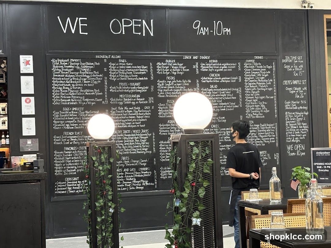 Antipodean Menu