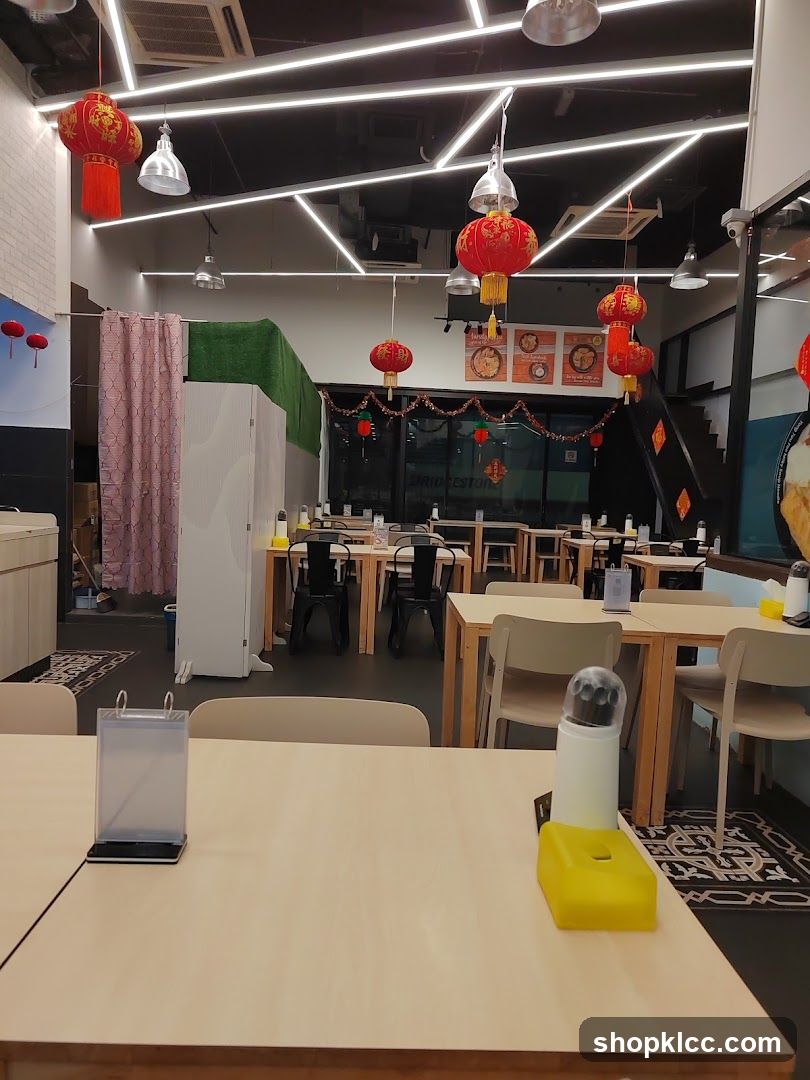 Restaurant Interior with Chinese Lanterns