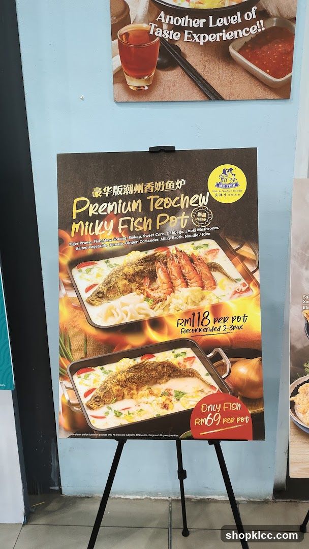 Premium Teochew Milky Fish Pot Menu