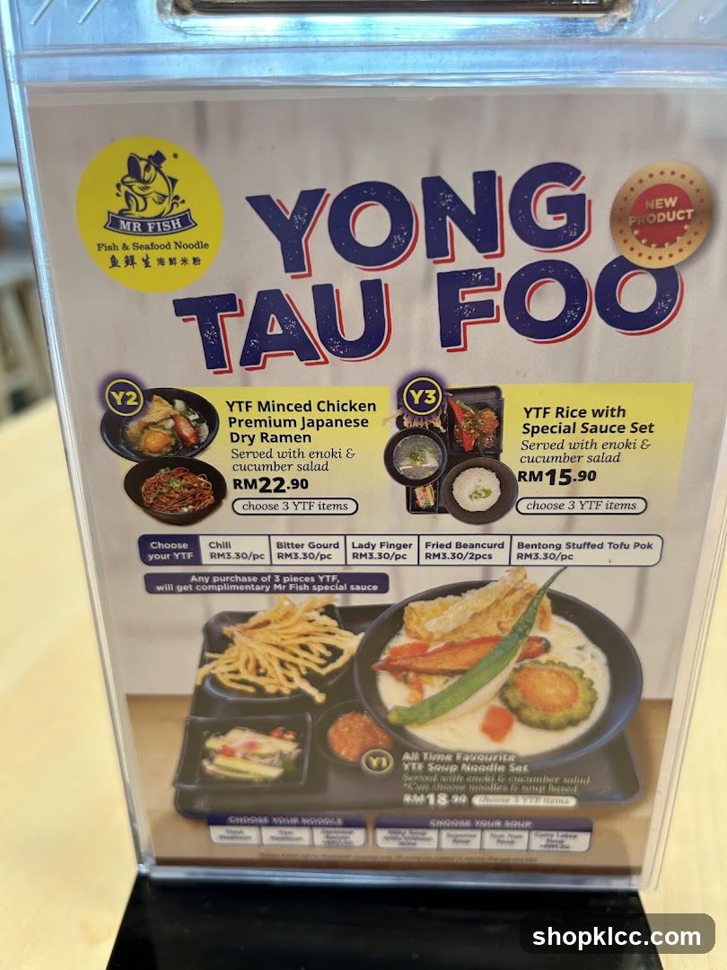 Yong Tau Foo Menu