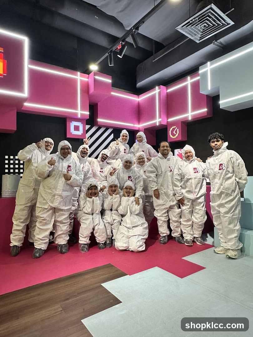 Group in protective suits