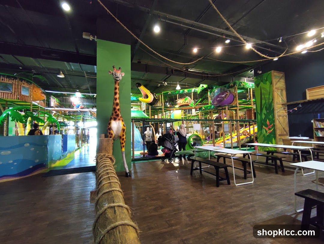 Jungle-themed indoor playground