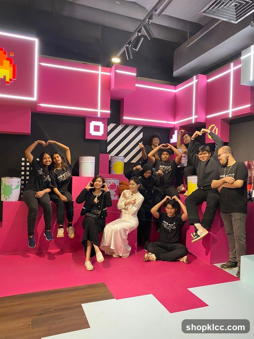 Group Posing in a Themed Room