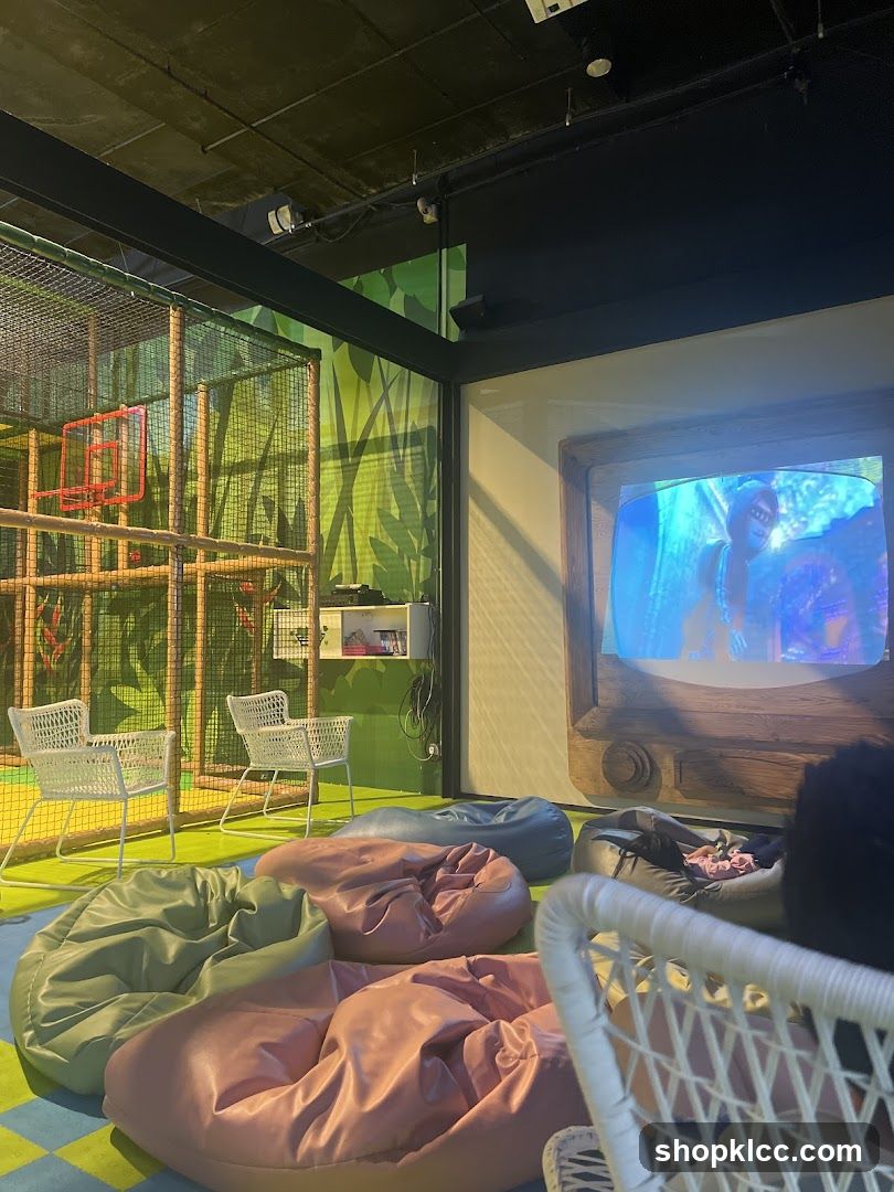 Play Area with Beanbags and Screen